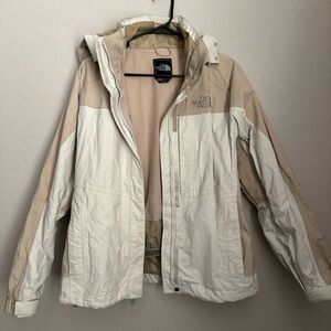 The North Face Tan and White Outdoor Jacket